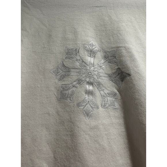 RH45 London Streetwear Mens White Metallic Graphic Tee L - Picture 4 of 12